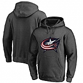 Columbus Blue Jackets Dark Gray All Stitched Pullover Hoodie,baseball caps,new era cap wholesale,wholesale hats